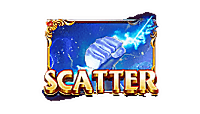สัญลักษณ์ Scatter มีลักษณ์เป็นรูปมือที่กำสายฟ้า